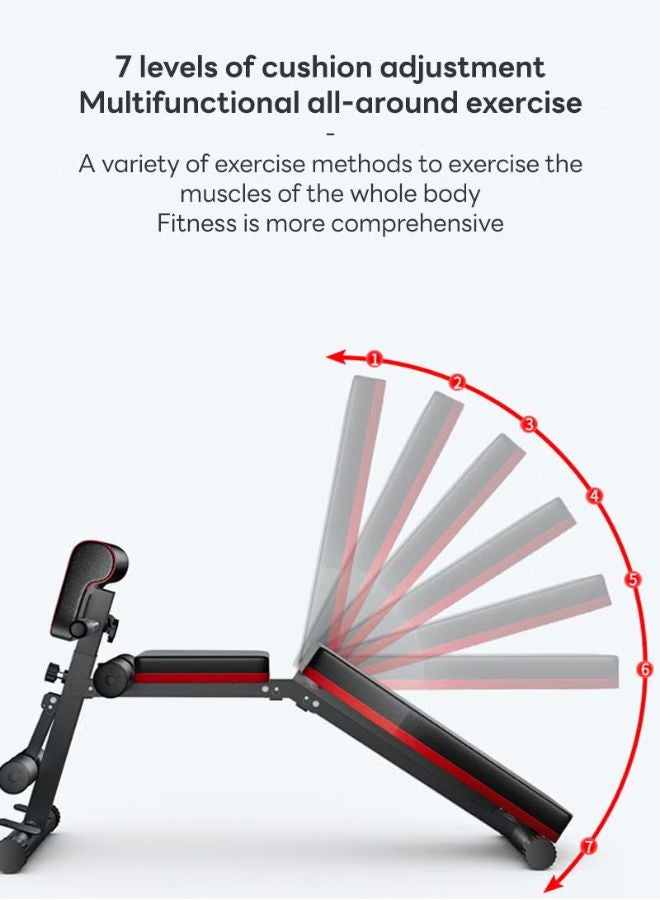 ماس مقعد تمارين ورفع أثقال متعدد الاستخدامات قابل للطي والتعديل (مقعد الواعظ، مقعد الدمبل، لوح الاستلقاء، الكرسي الروماني، المقعد المسطح، مقعد الضغط) - Image 3
